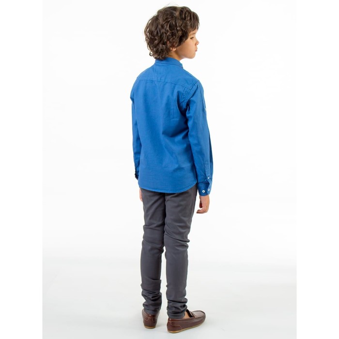 Сорочка верхняя для мальчиков Isee, рост 134-140 см, цвет синий