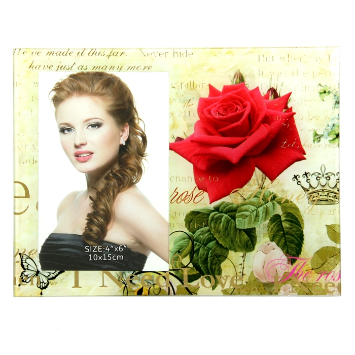 Фоторамка "Алая роза" 10х15 см