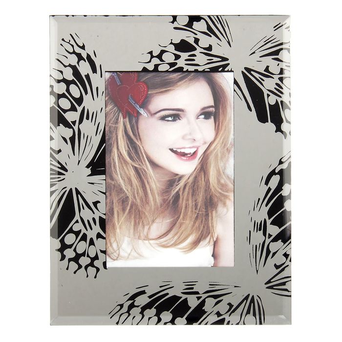 Фоторамка "Бабочка стеклокрылка" зеркальная, 9х13 см