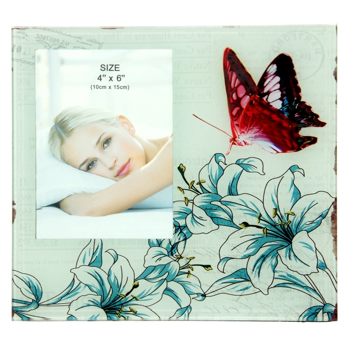 Фоторамка "Бабочка в лилиях" 10х15 см