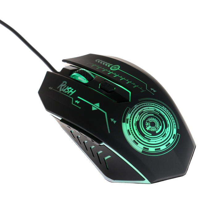 

Мышь Smartbuy RUSH Mission, игровая, проводная, оптическая, 3200 dpi, подсветка,USB,черная