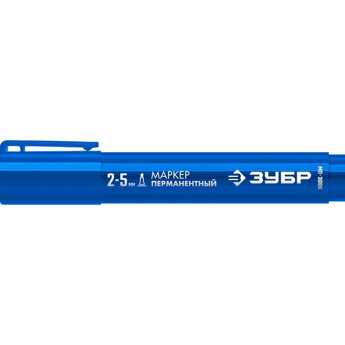 Маркер строительный ЗУБР МП-300К 06323-7, перманентный, клиновидный, 2-5 мм, синий