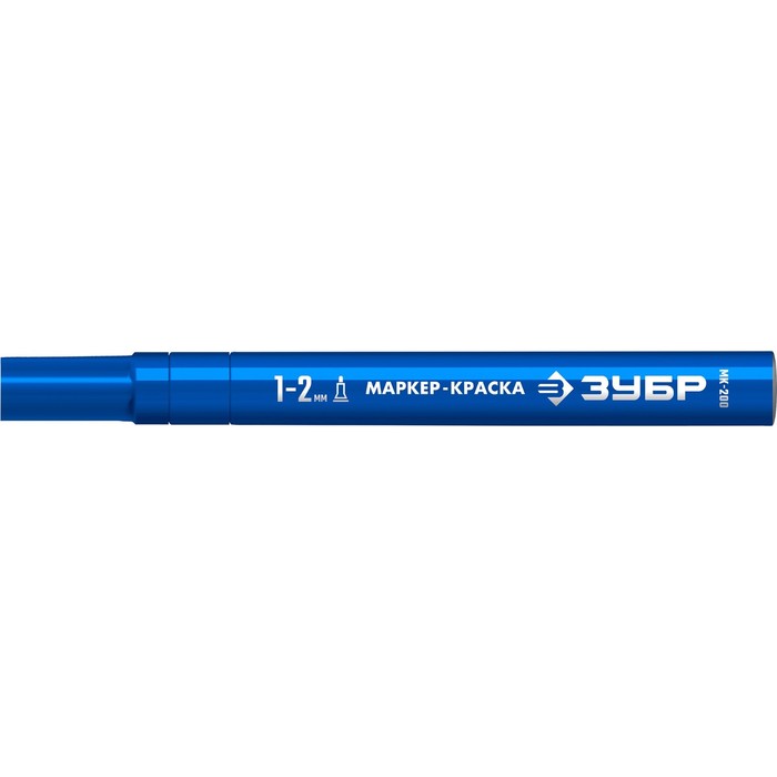 Маркер-краска строительный ЗУБР МК-200 06326-7, круглый, 1 мм, синий