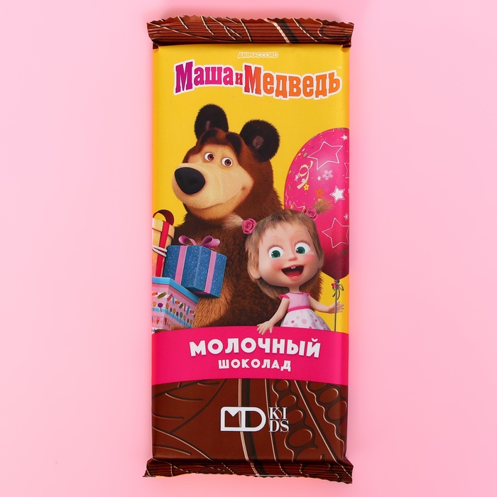 Шоколад молочный Маша и Медведь, 85 г шоколад молочный пористый воздушный 85 г