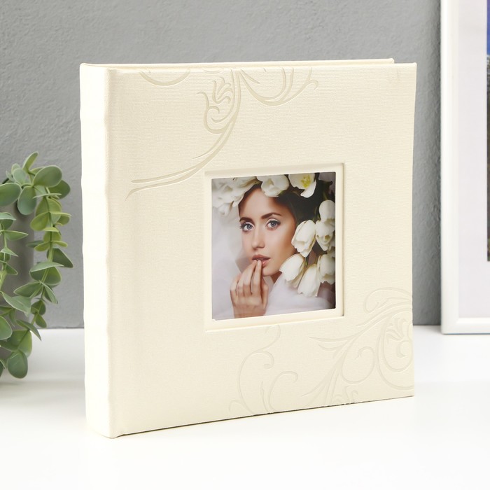

Фотоальбом на 200 фото "Свадебный" 10х15 см, кн. пер-т, иск-я кожа