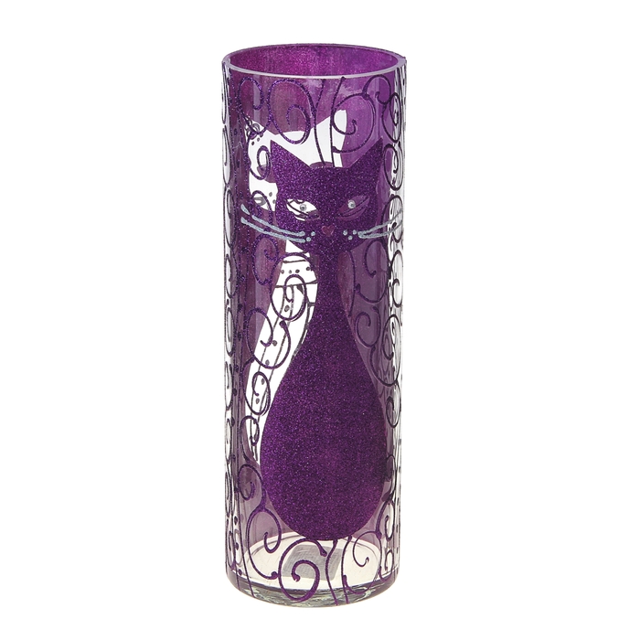 Ваза "Котёнок", фиолетовая