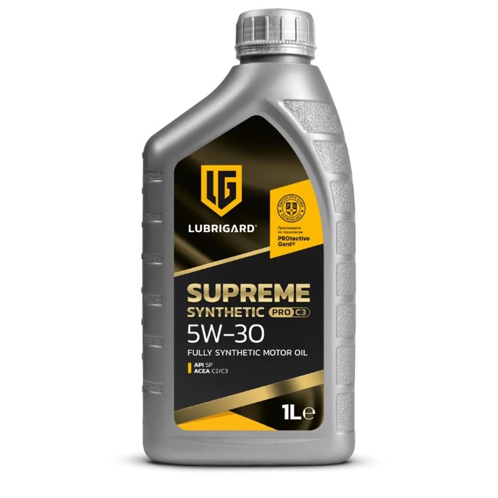 Масло моторное LUBRIGARD SUPREME SYNTHETIC PRO C3 5W-30, синтетическое, 1 л масло моторное lubrigard supreme synthetic pro 5w 40 синтетическое 1 л