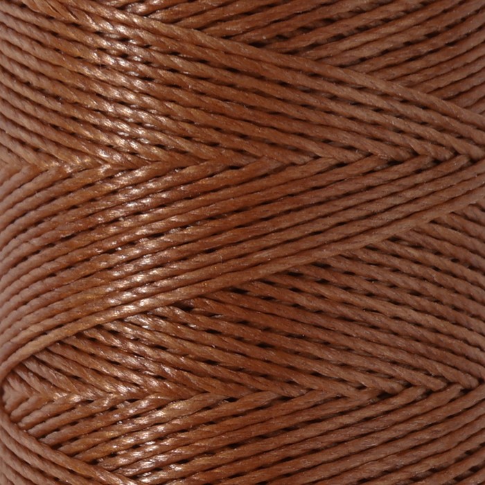 Нитки вощёные, круглые, 300D/3, 0,35 мм, 60 ± 2 м, цвет коричневый