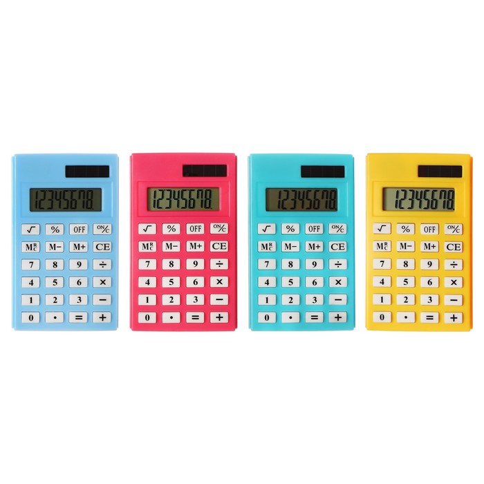 цена Калькулятор настольный KK-268A, 8-разрядный, микс
