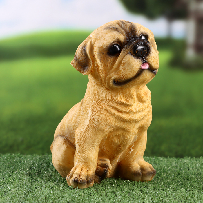 

Садовая фигура "Мопс" 13х11х19см ///