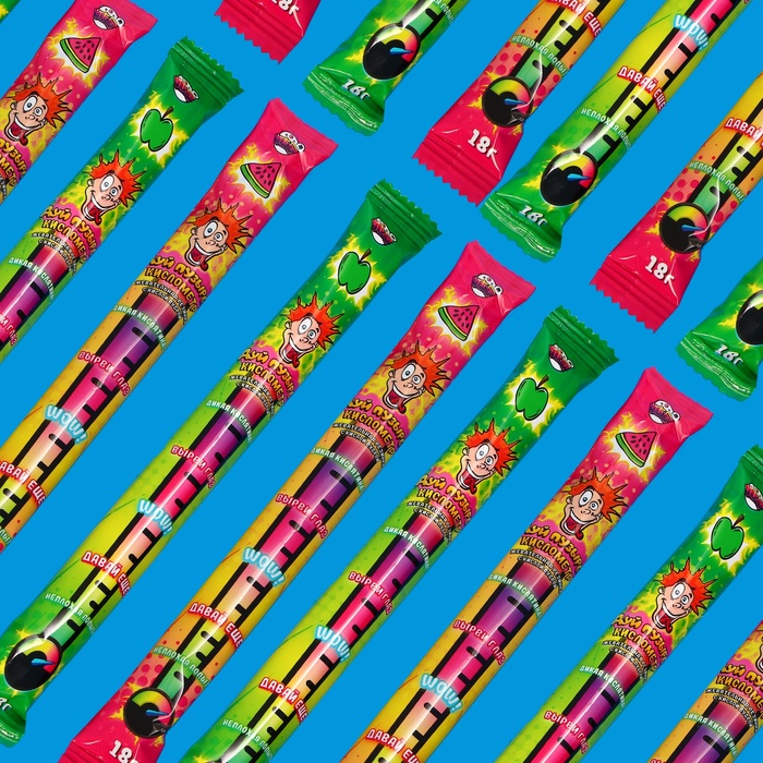 Жевательная резинка «Дуй пузырь! Кислометр», 18 г