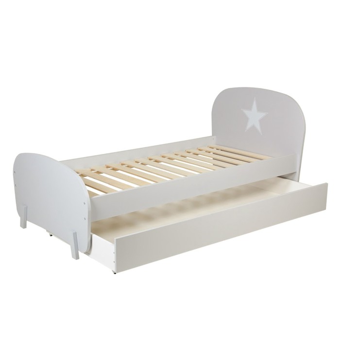 кровати для подростков polini kids mirum 1915 c ящиком Кровать детская Polini Kids Mirum 1915 c ящиком, цвет серый / серый