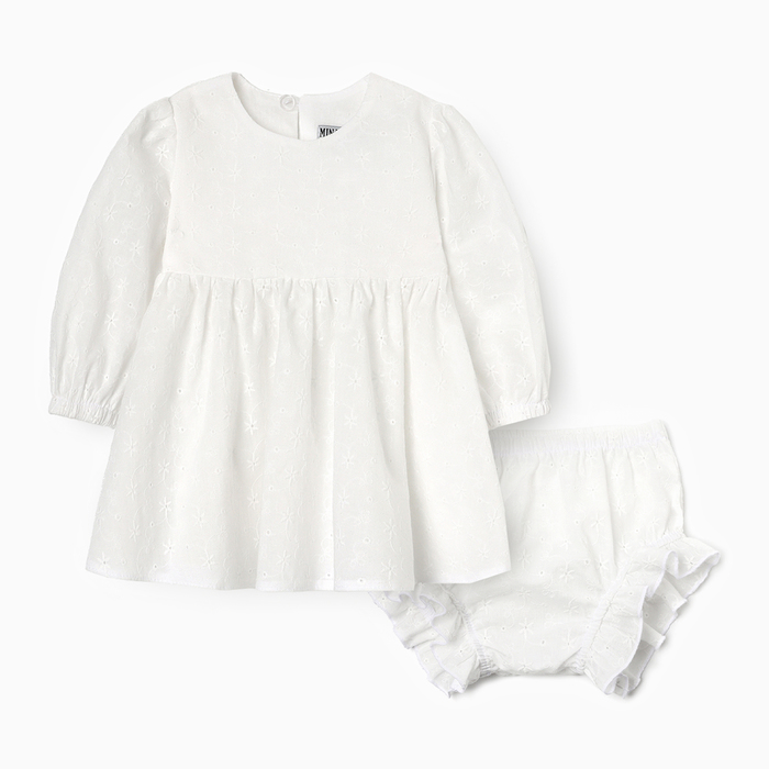Комплект (Блузка и шорты) для девочки MINAKU цвет белый, рост 74-80 см