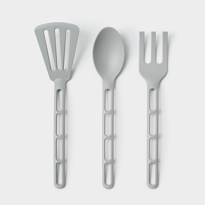 Набор кухонных принадлежностей Prestige, 3 предмета, цвет серый набор кухонных принадлежностей трио 3 предмета 25 см