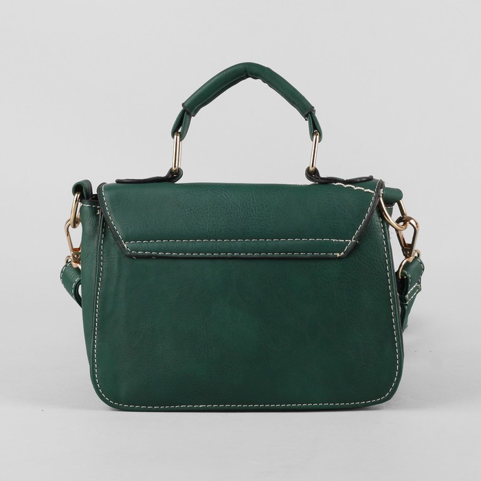 Сумка женская "Сесилия", 1 отдел, длинный ремень, цвет зеленый