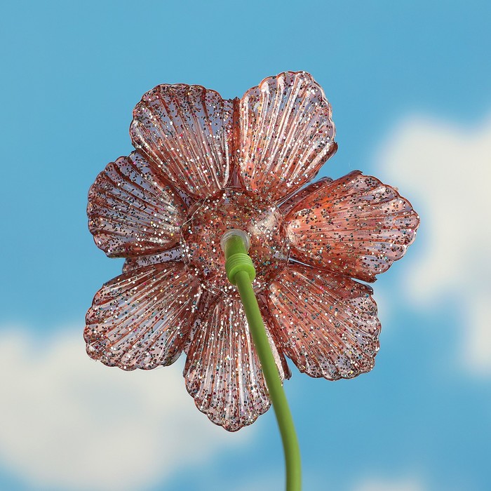 Декоративный штекер на солнечной батарее "Роза" микс