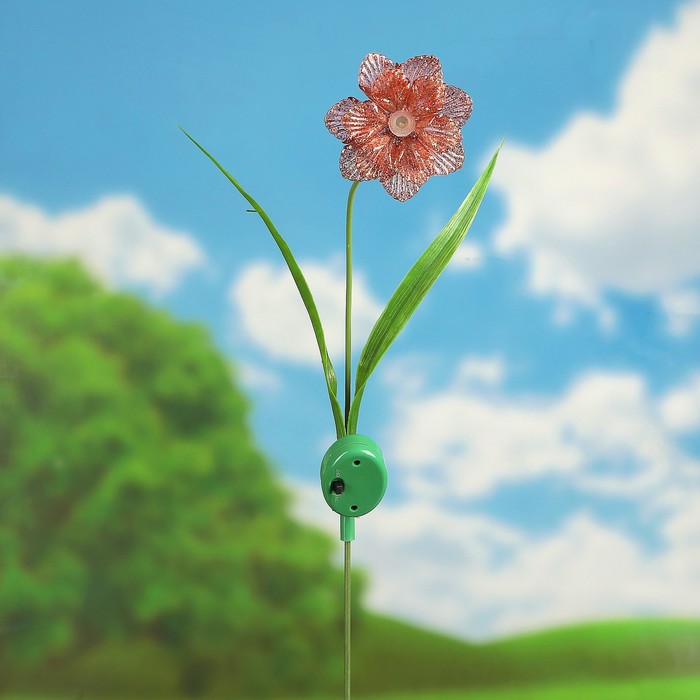 Декоративный штекер на солнечной батарее "Роза" микс