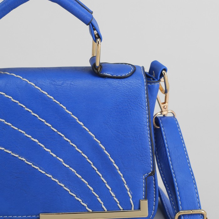 Сумка женская "Сесилия", 1 отдел, длинный ремень, цвет синий