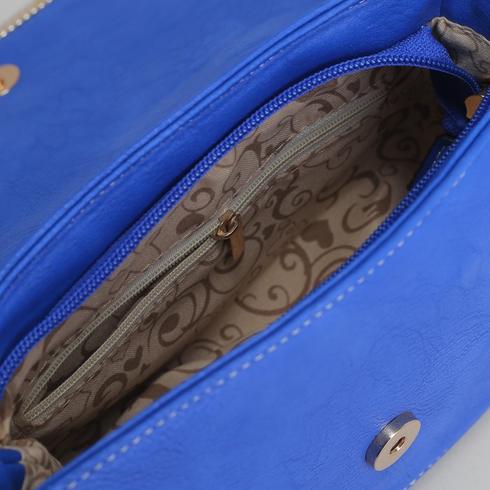 Сумка женская "Сесилия", 1 отдел, длинный ремень, цвет синий