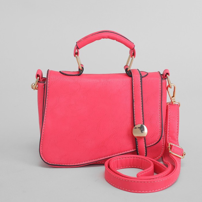 Сумка женская "Сивилла", 1 отдел, длинный ремень, цвет малиновый