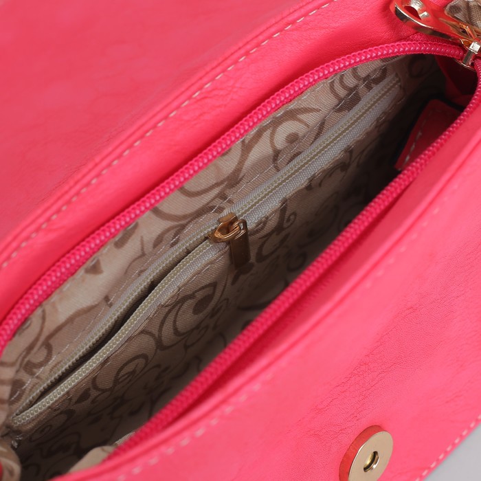 Сумка женская "Сивилла", 1 отдел, длинный ремень, цвет малиновый