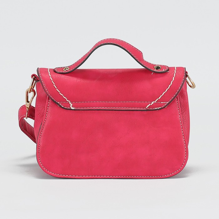Сумка женская "Серрена", 1 отдел, длинный ремень, цвет малиновый