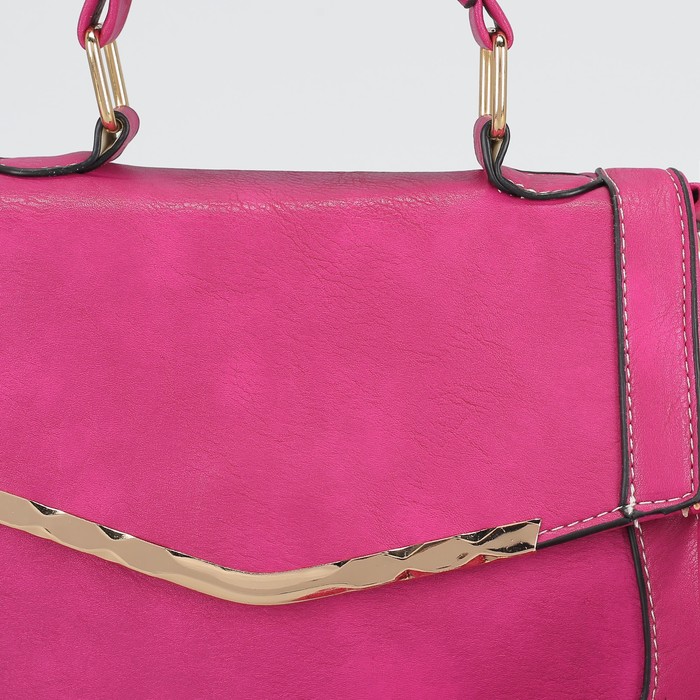 Сумка женская "Септима", 1 отдел, длинный ремень, цвет малиновый