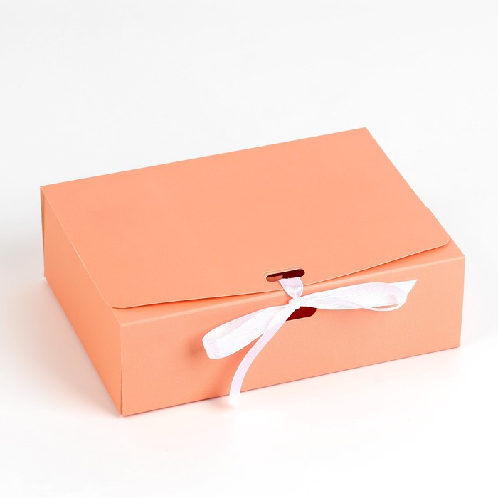 Складная коробка подарочная «Персиковая», 16.5 × 12.5 × 5 см