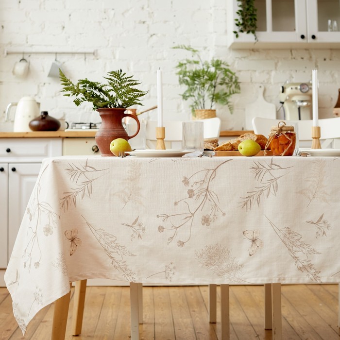 

Скатерть Этель "Flower herbarium" 146х180 см, 100% хл, репс 210г/м2