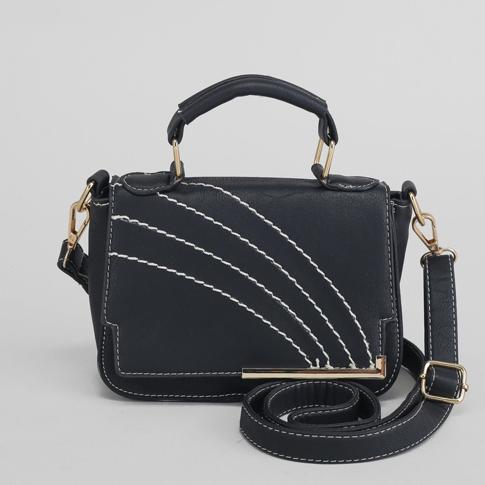 Сумка женская "Сесилия", 1 отдел, длинный ремень, цвет черный