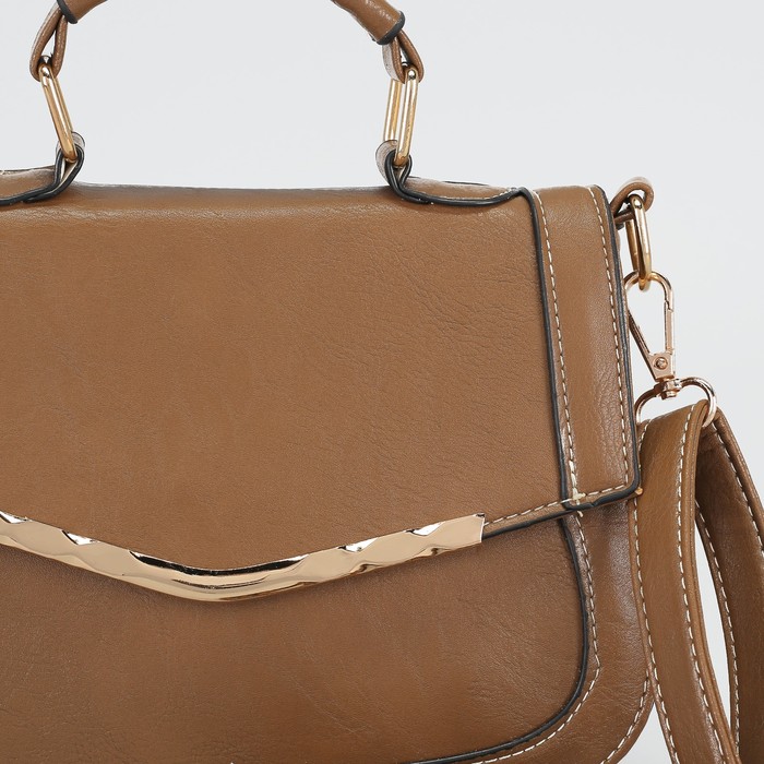 Сумка женская "Септима", 1 отдел, длинный ремень, цвет коричневый