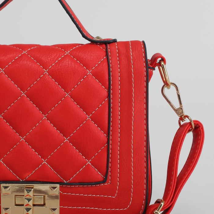 Сумка женская "Селма", 1 отдел, длинный ремень, цвет красный