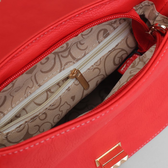 Сумка женская "Селма", 1 отдел, длинный ремень, цвет красный