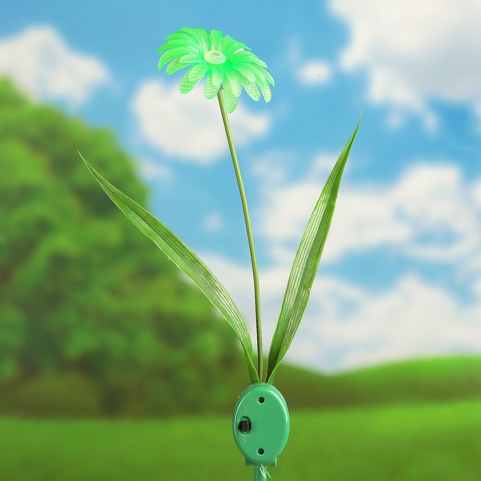 Декоративный штекер на солнечной батарее "Ромашка" микс