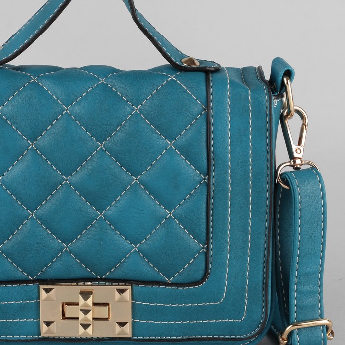 Сумка женская "Селма", 1 отдел, длинный ремень, цвет морской волны