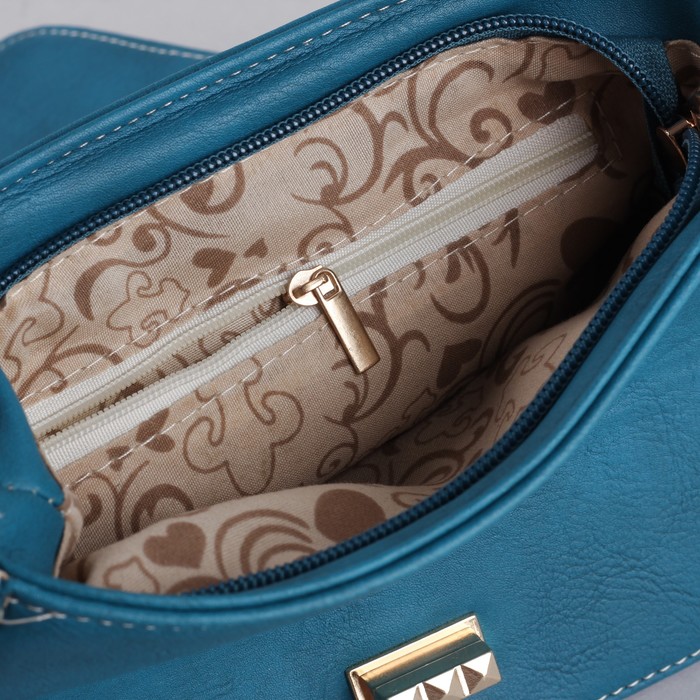 Сумка женская "Селма", 1 отдел, длинный ремень, цвет морской волны