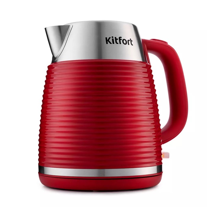 Чайник электрический Kitfort KT-695-2, металл, 1.7 л, 2200 Вт, красный
