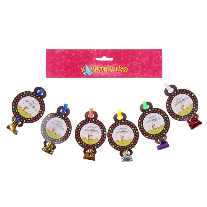 Язычок- кругляш "Животные", (набор 6 шт)