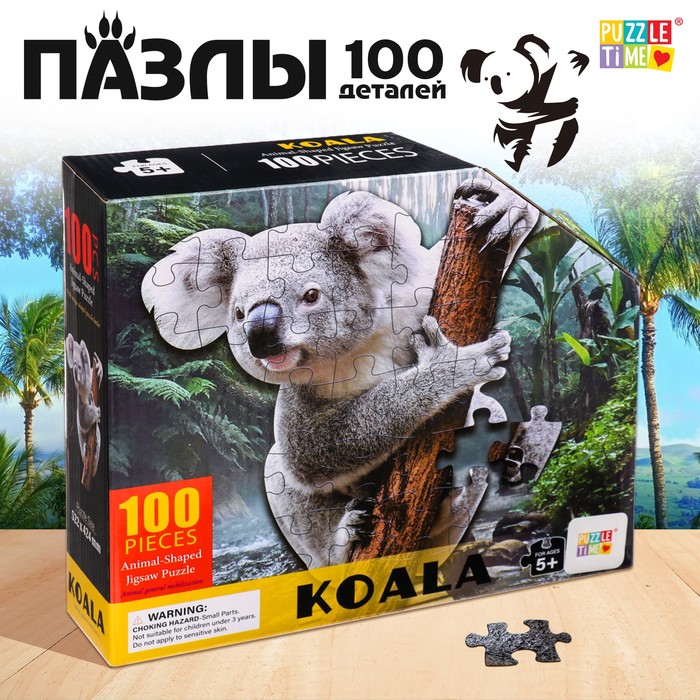 Фигурный пазл «Милая коала», 100 деталей пазлы educa пазл коала с детенышем 500 деталей