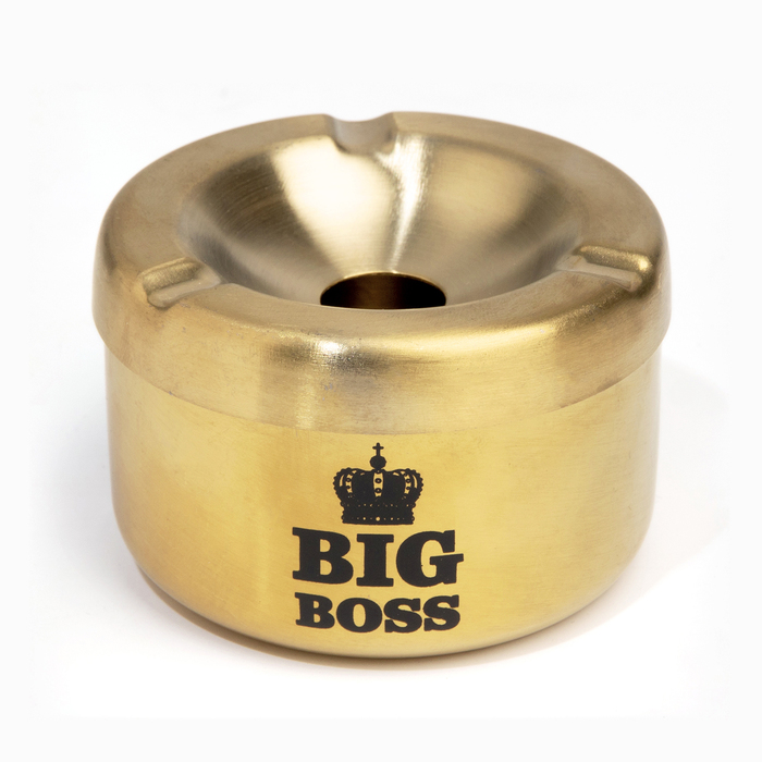 

Пепельница из нержавеющей стали BIG BOSS, 8 х 5.4 см, золото