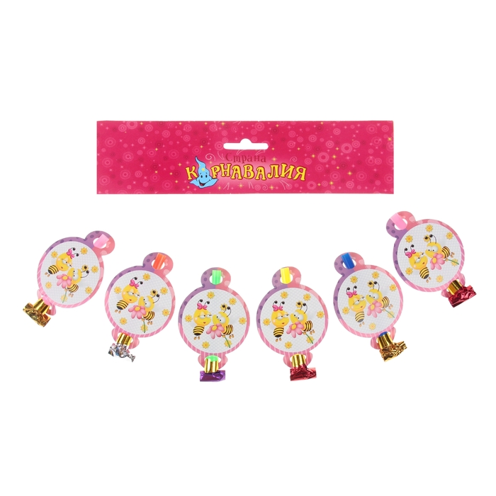 Язычок- кругляш "Пчелки", (набор 6 шт)