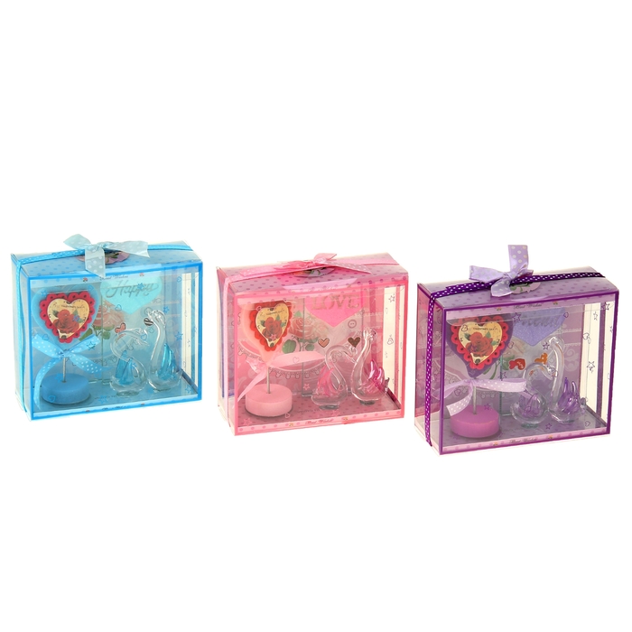 Сувенир световой "Лебеди у сердца" МИКС