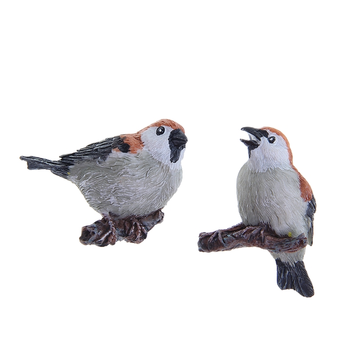 Магнит "Воробей на ветке" МИКС