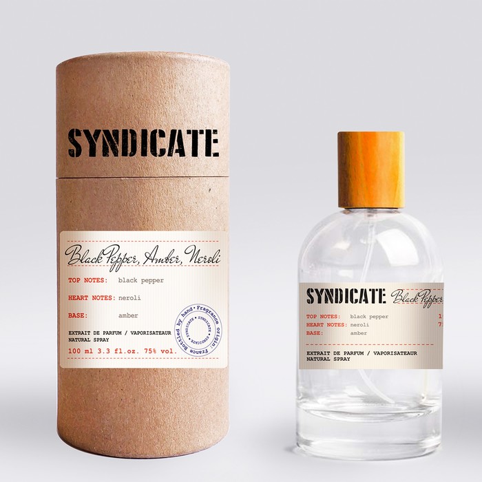 цена Парфюмерная вода SYNDICATE Black pepper,Amber,Neroli, 100 мл