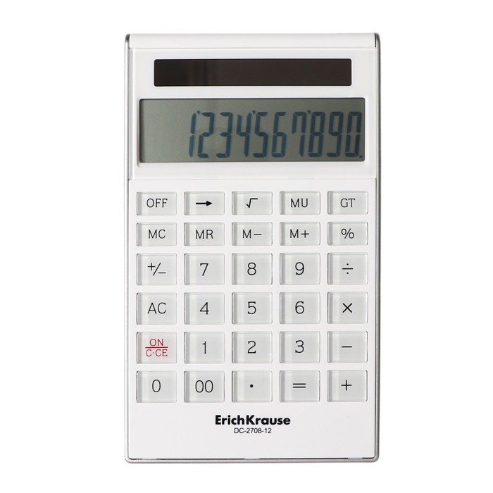 Калькулятор настольный 12-разрядов ErichKrause DC-2708-12 Classic, белый канцелярия milan калькулятор настольный компактный 12 разрядов