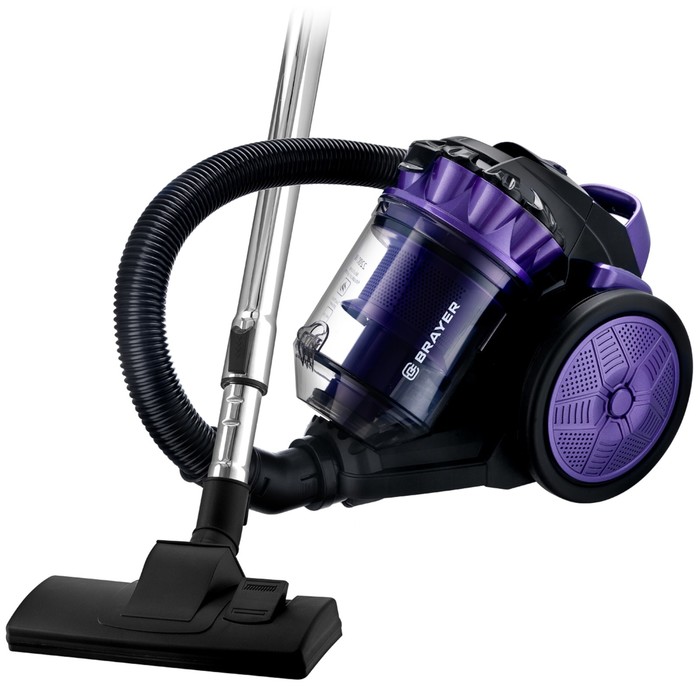 

Пылесос BRAYER 4206BR, 2200/400 Вт, сухая уборка, 3 л, фиолетовый