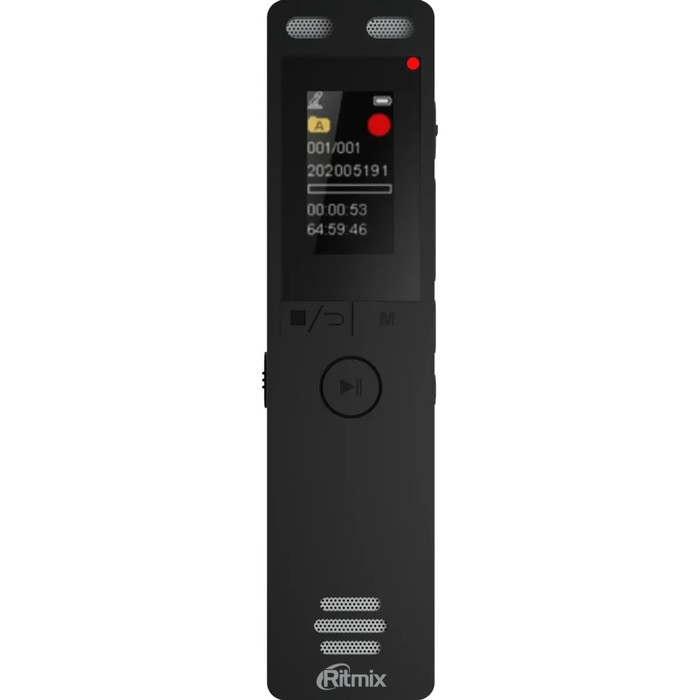 

Диктофон RITMIX RR-155, 16Гб,micro SD, APE, MP3, WMA, FLAC, WAV, Jack 3.5, micro USB,черный