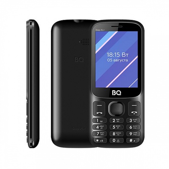 Сотовый телефон BQ M-2820 Step XL+ 2,8, 32Мб, microSD, 2 sim, черный сотовый телефон bq 2432 tank se 2 4 32мб 2sim 2500мач зеленый камуфляж