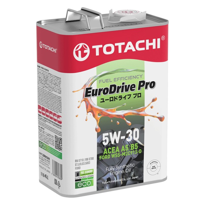 Масло моторное Totachi EURODRIVE PRO 5W-30, ACEA A5/B5 масло моторное sintec platinum 7000 5w 30 acea a5 b5 4л