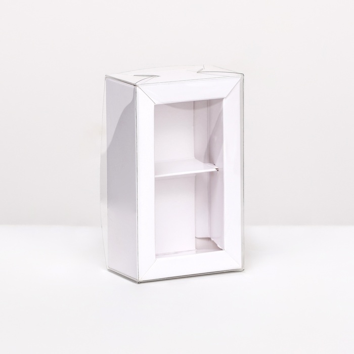 

Коробка складная с прозрачной крышкой, 10 х 6 х 3,5 см, белая